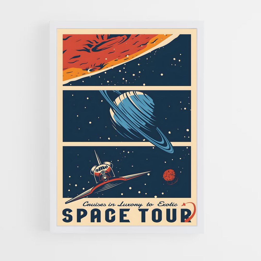 Poster Captivant affiches rétro de l'espace – affiche Espace rétro (vue 3)